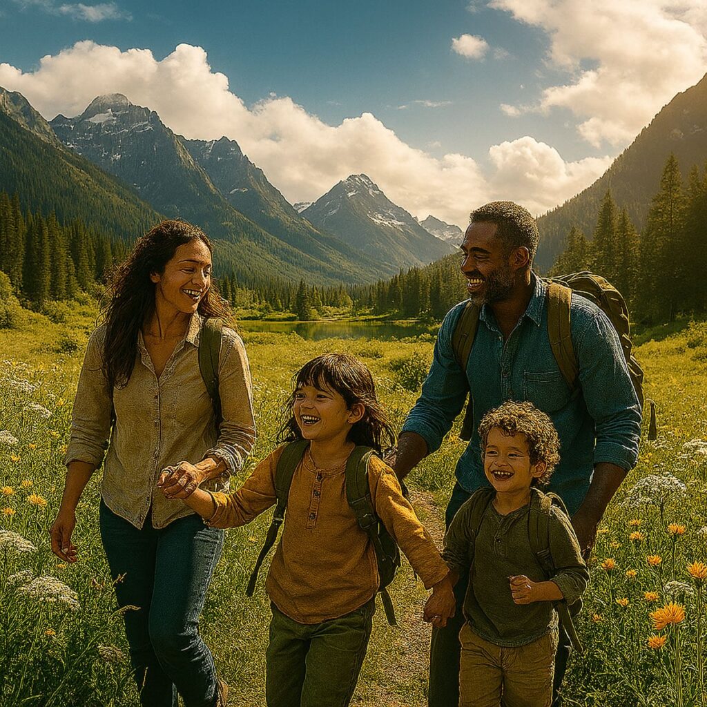 Family in nature