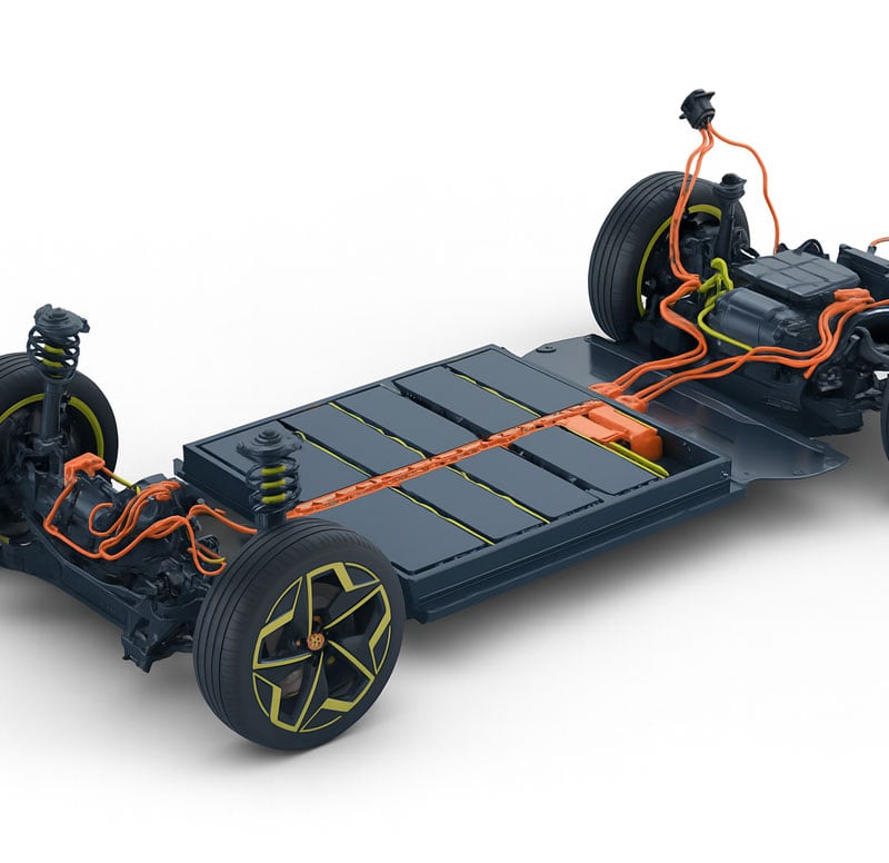 EV battery and chassis design - square