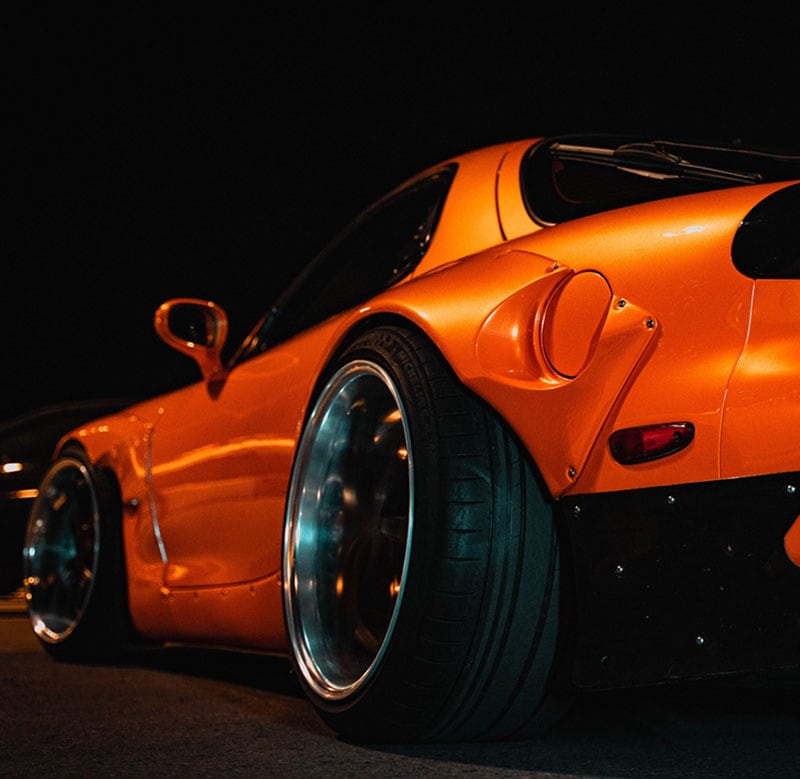 Orange car - square