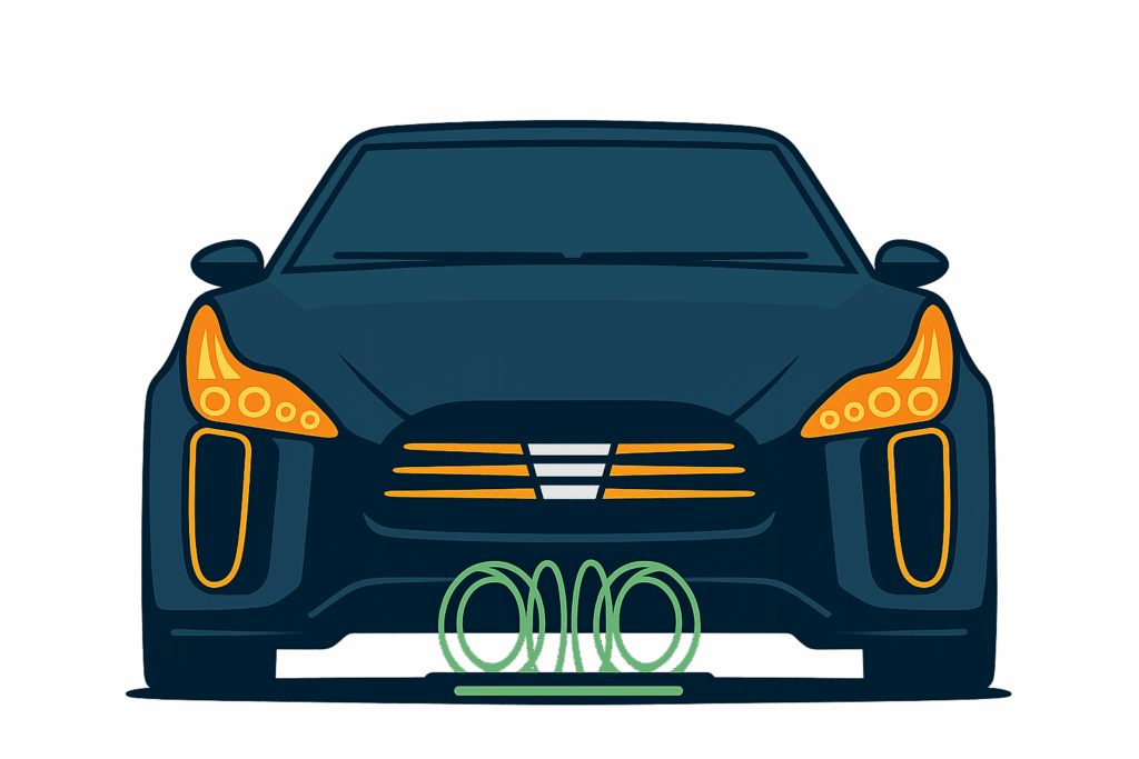 EV wireless charger - front of car